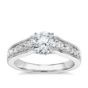 Bague de fiançailles Réel diamants étincelants de 3.40 cts sertie de quatre griffes en or 14K
