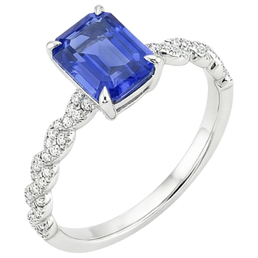 naturel diamant 4.50carats bague angle de côté