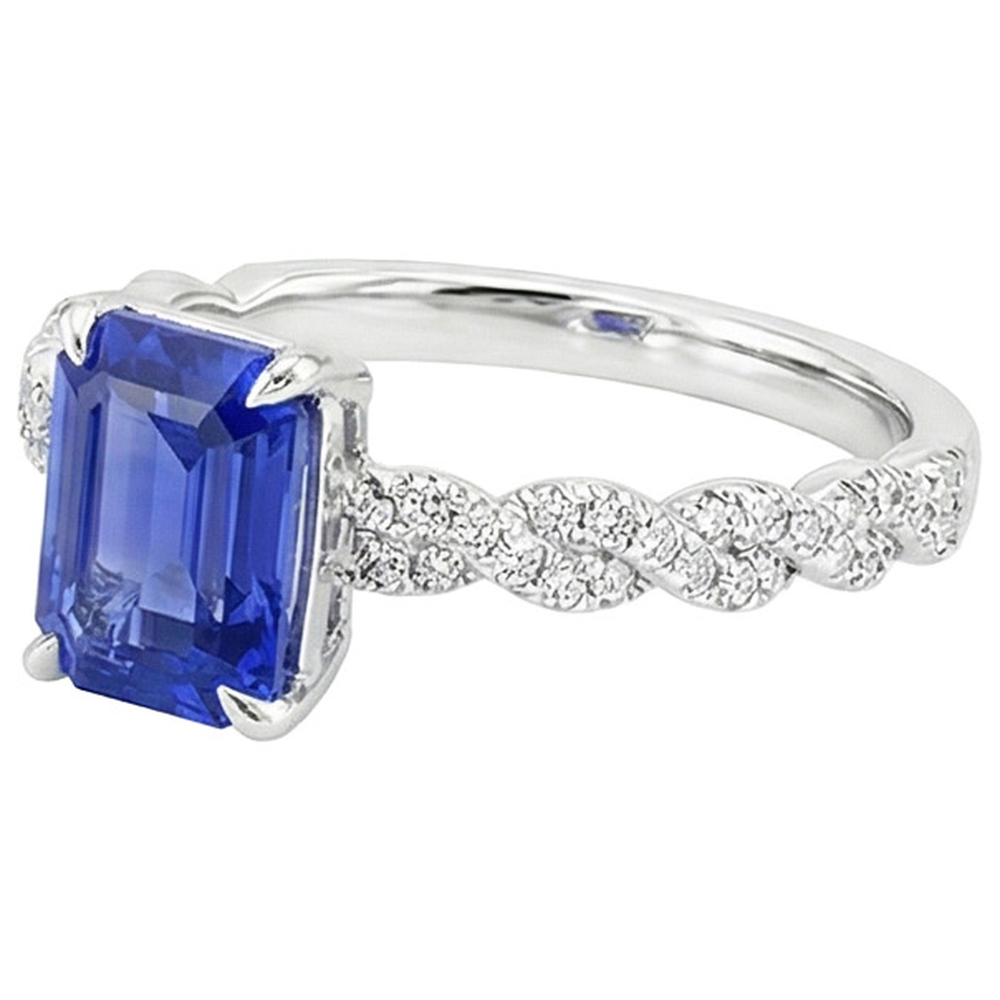 naturel diamant 4.50carats bague vue de profil