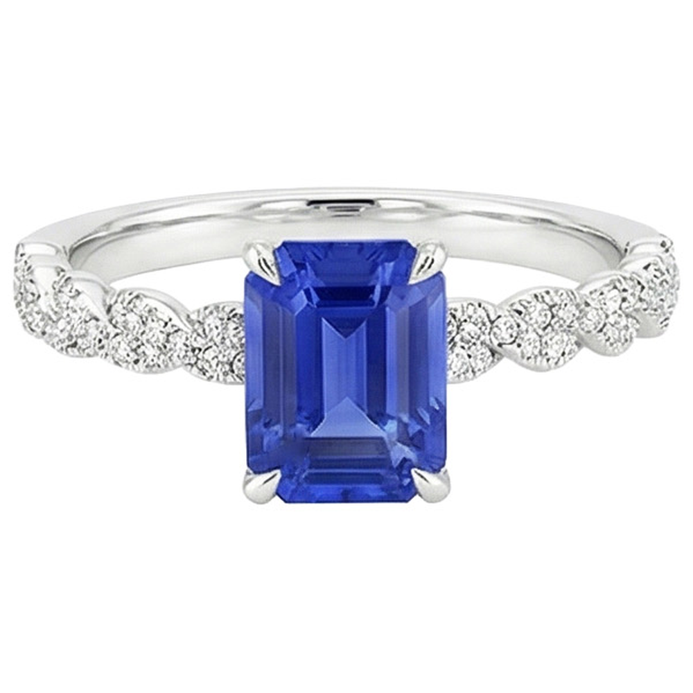 naturel diamant 4.50carats bague sur blanc