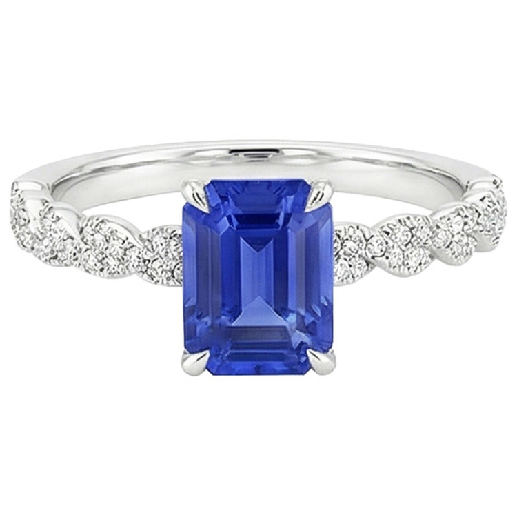 naturel diamant 4.50carats bague sur blanc