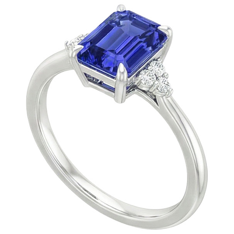 naturel diamant 3.50carats bague angle de côté