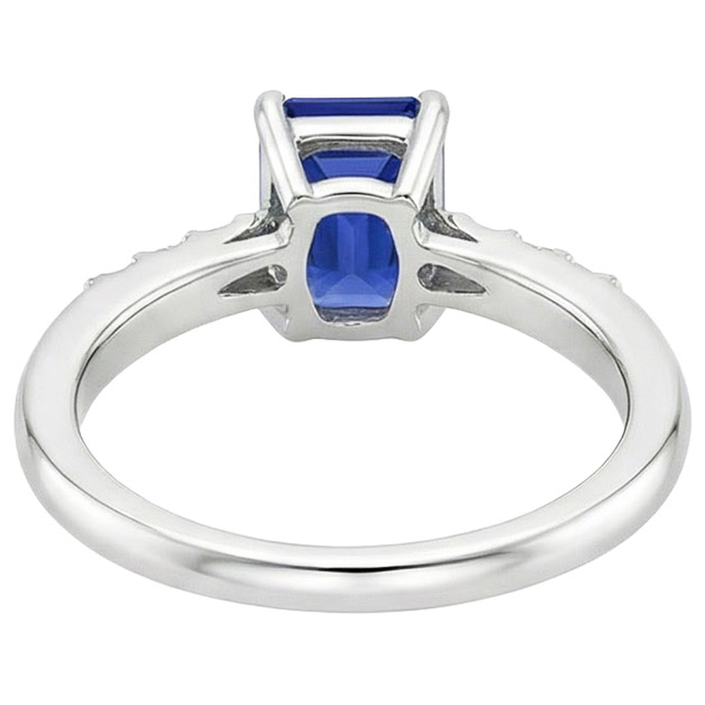 naturel round saphir 3.50carats bague détail rapproché