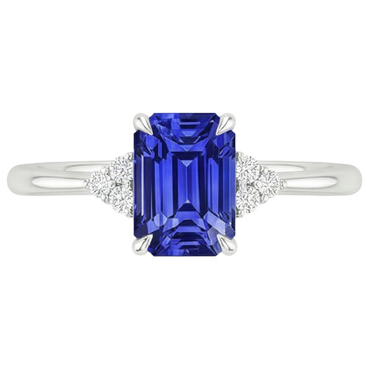naturel diamant 3.50carats bague vue de profil