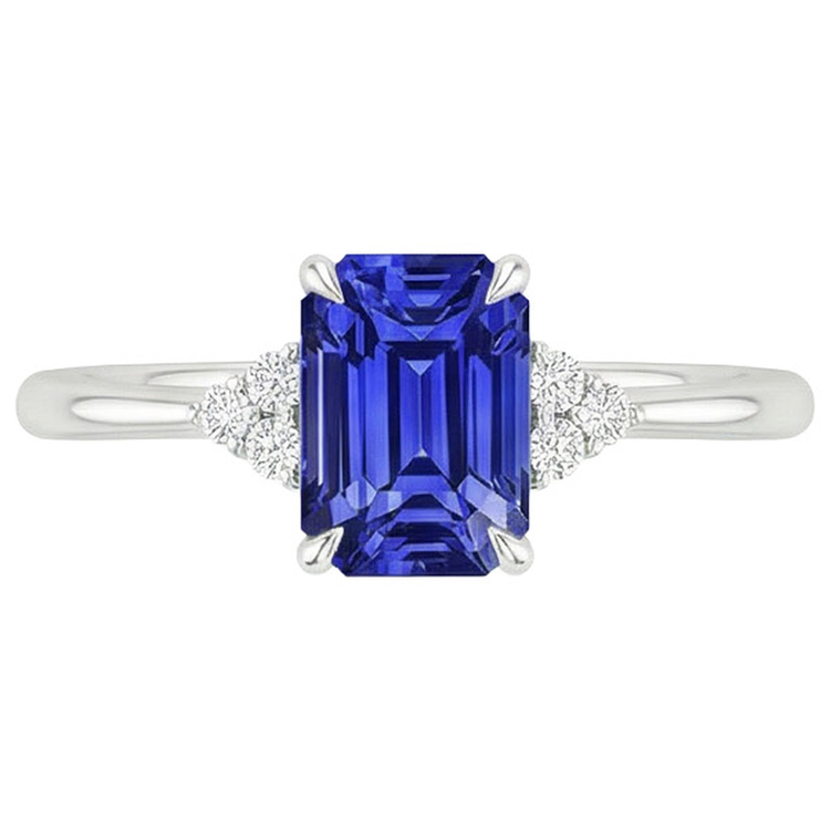 naturel diamant 3.50carats bague vue de profil