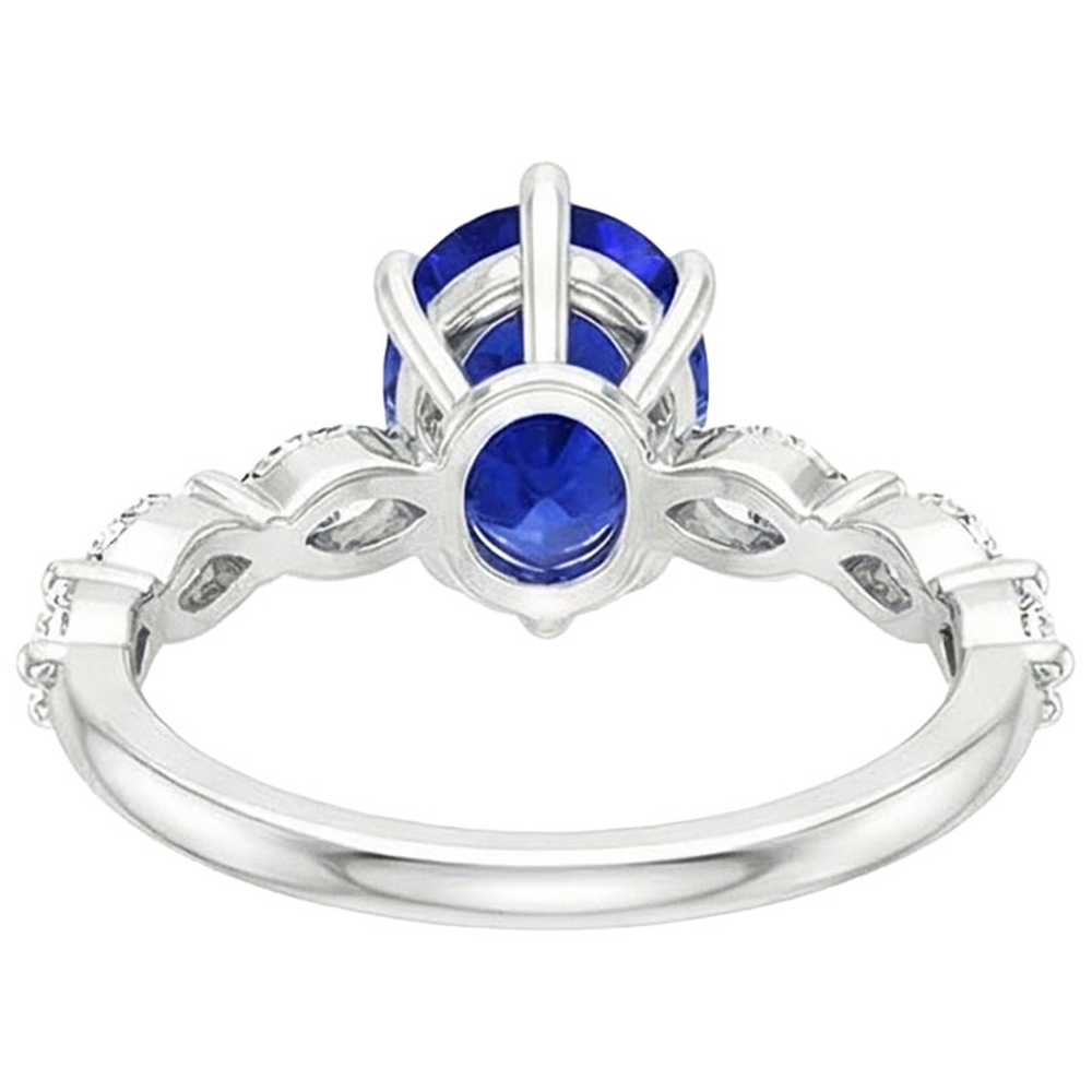 naturel marquise diamant 3.75carats bague angle de côté