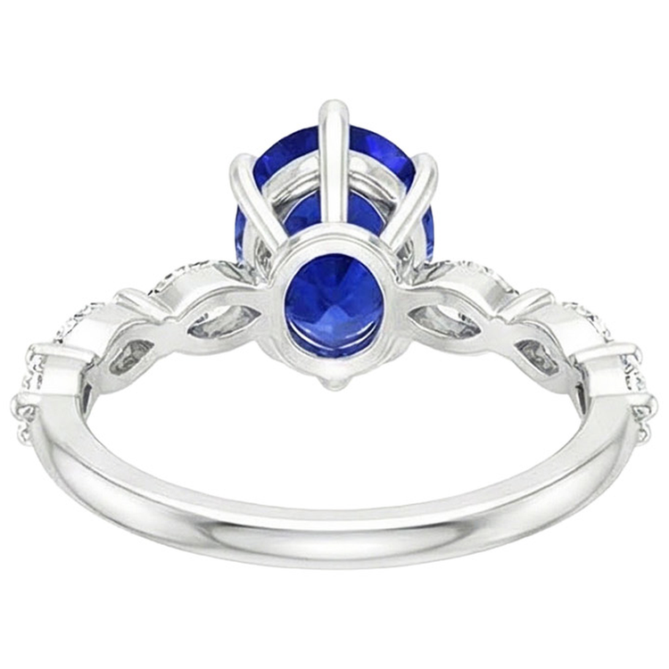 naturel marquise diamant 3.75carats bague angle de côté
