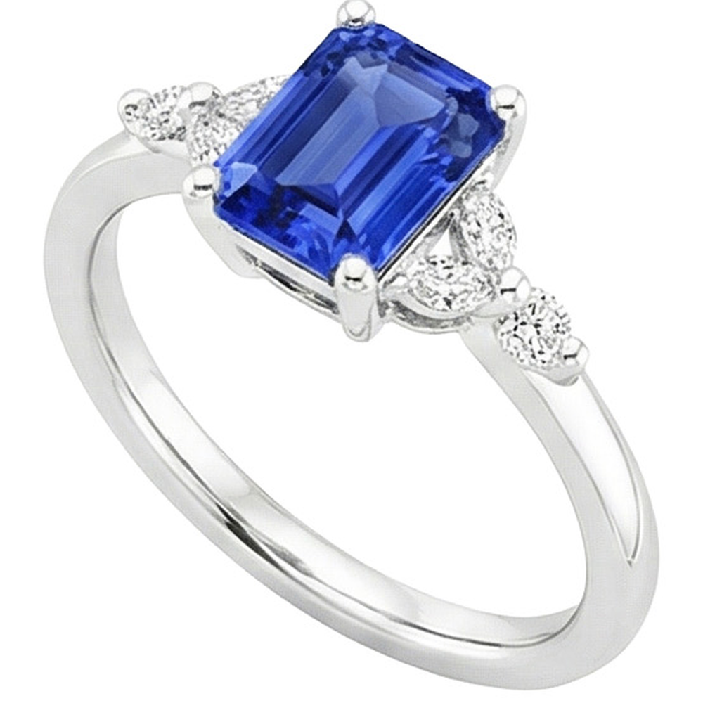 naturel marquise diamant 4carats bague angle de côté
