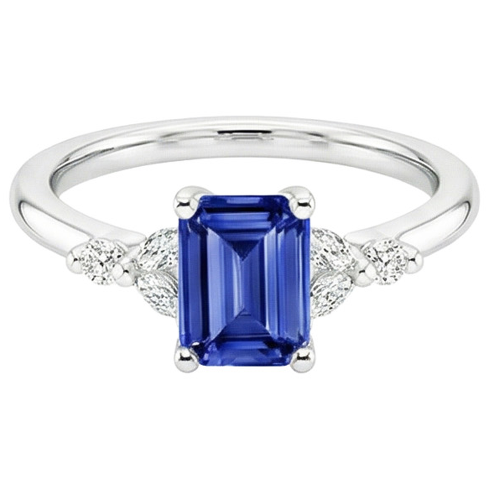 naturel marquise diamant 4carats bague vue de profil