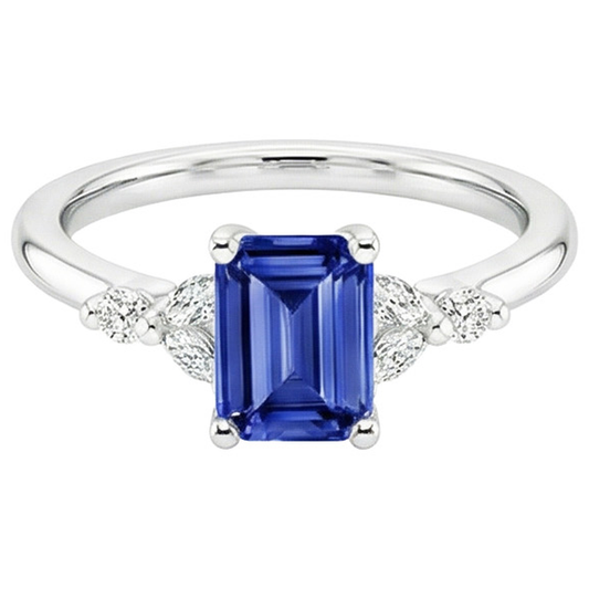 naturel marquise diamant 4carats bague vue de profil