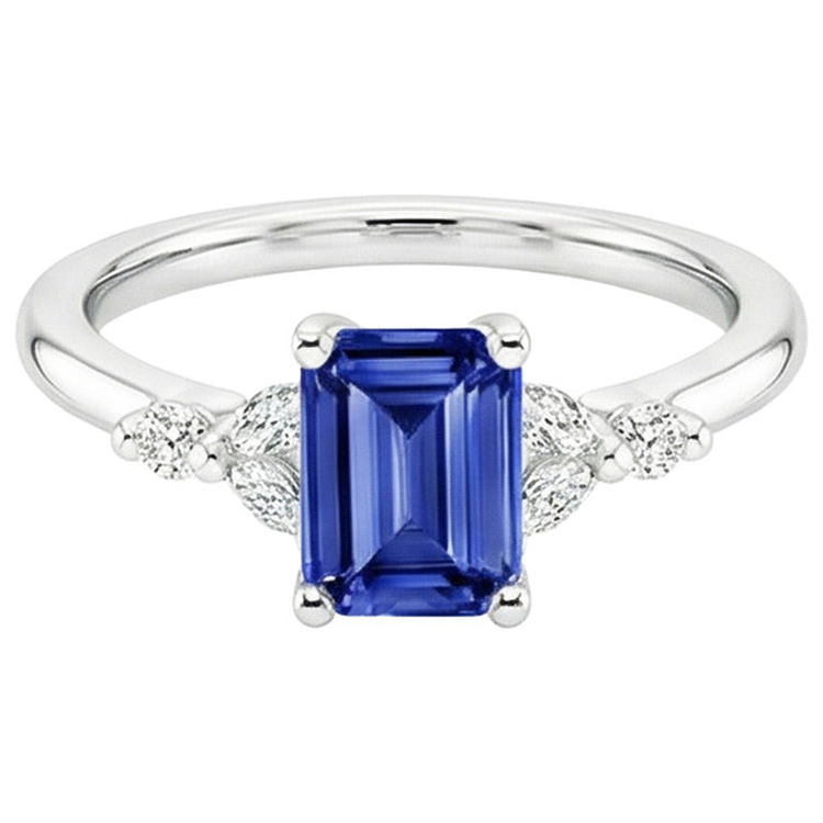 naturel marquise diamant 4carats bague vue de profil