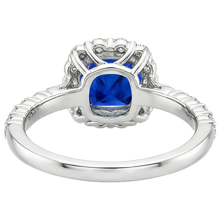 naturel round diamant 3.25carats bague sur blanc
