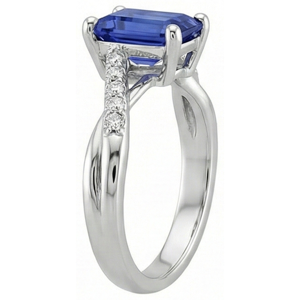 naturel diamant 3.25carats bague vue de profil