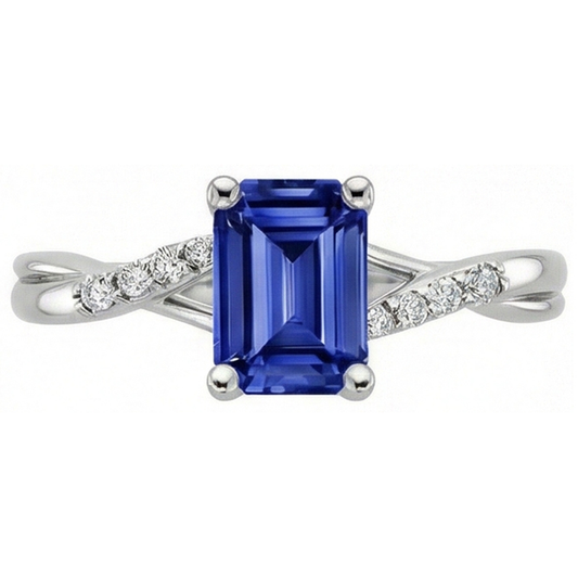 naturel diamant 3.25carats bague sur blanc