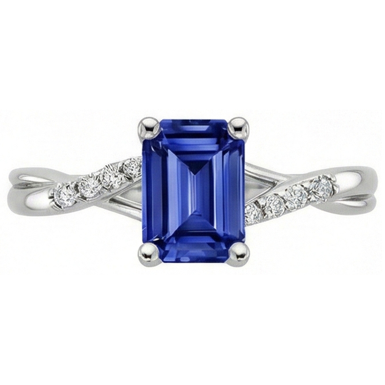 naturel diamant 3.25carats bague sur blanc