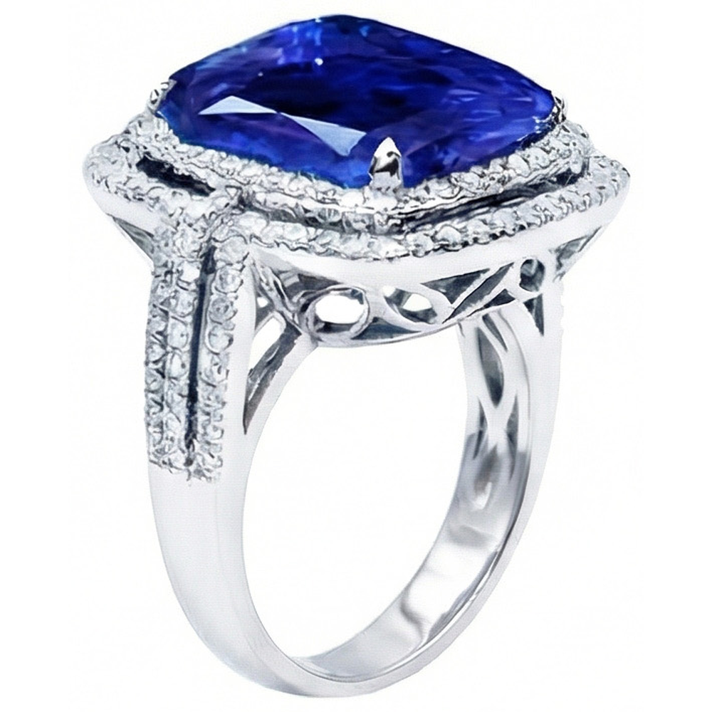 naturel round diamant 4.51carats bague angle de côté