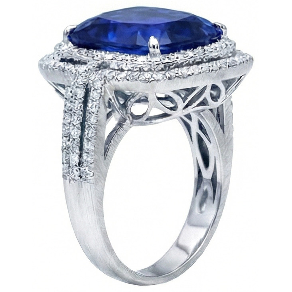 naturel round diamant 4.51carats bague détail rapproché