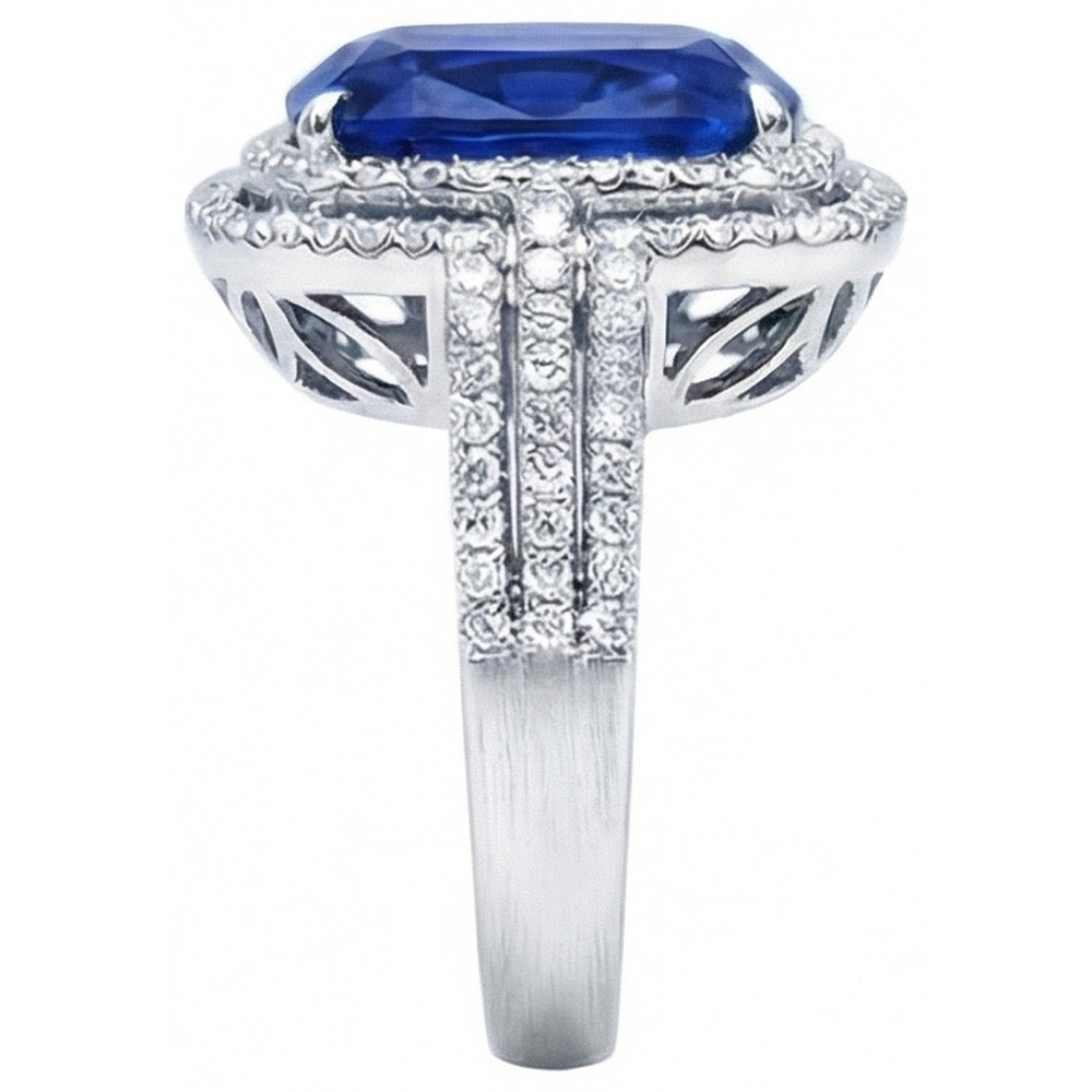naturel round diamant 4.51carats bague vue de dessus