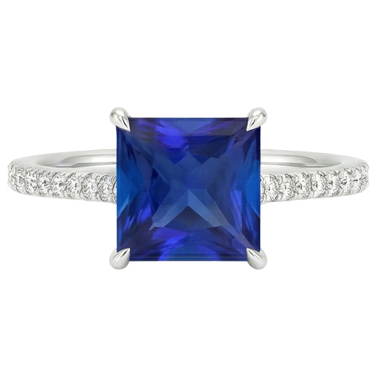naturel diamant 6carats bague sur blanc