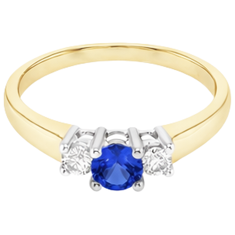 naturel round tanzanite 2carats bague détail rapproché