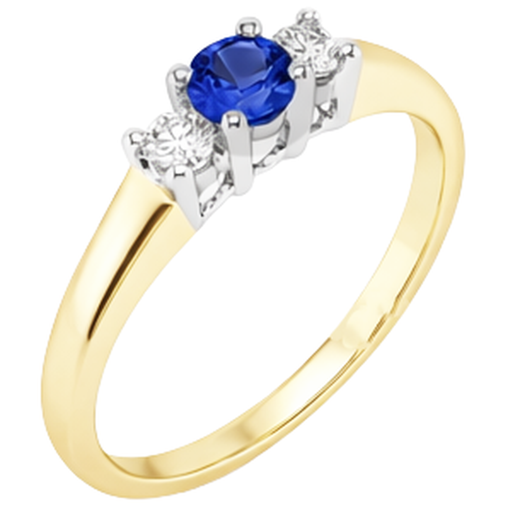 naturel round tanzanite 2carats bague vue de profil