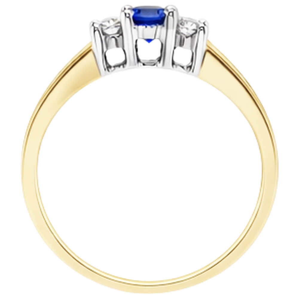 naturel round tanzanite 2carats bague avec accents diamants