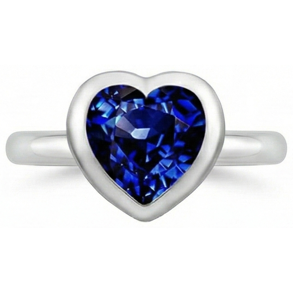 naturel heart diamant 3carats bague détail rapproché