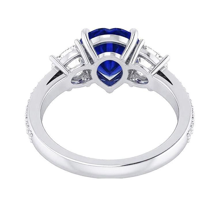 naturel round diamant 4.50carats bague trois quarts