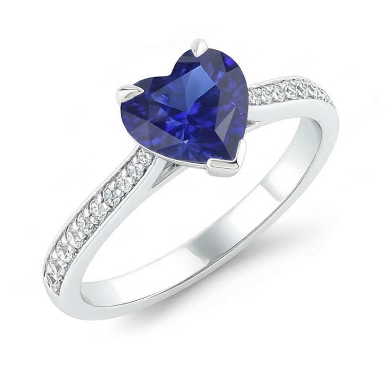 naturel round diamant 3carats bague vue de face