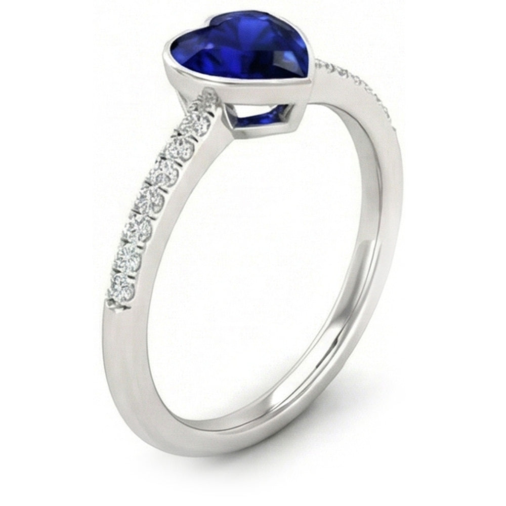 naturel round diamant 2.50carats bague vue de face