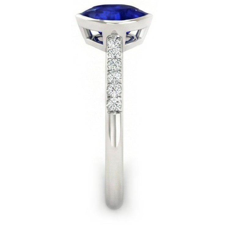 naturel round diamant 2.50carats bague vue de dessus
