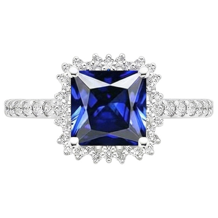 naturel diamant 6.25carats bague sur blanc