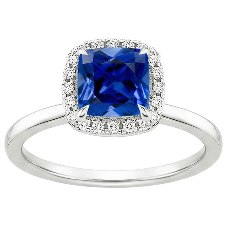 naturel cushion diamant 2.75carats bague détail rapproché