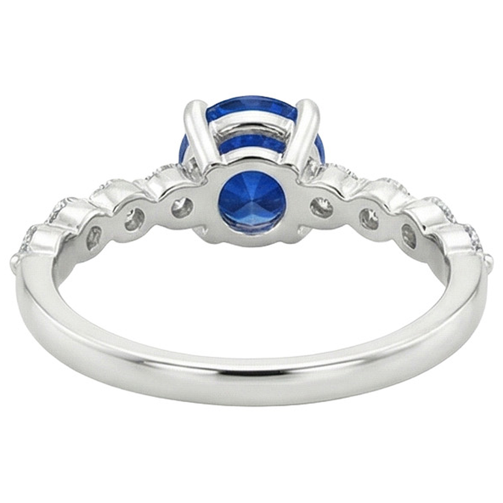 naturel round diamant 3carats bague sur blanc