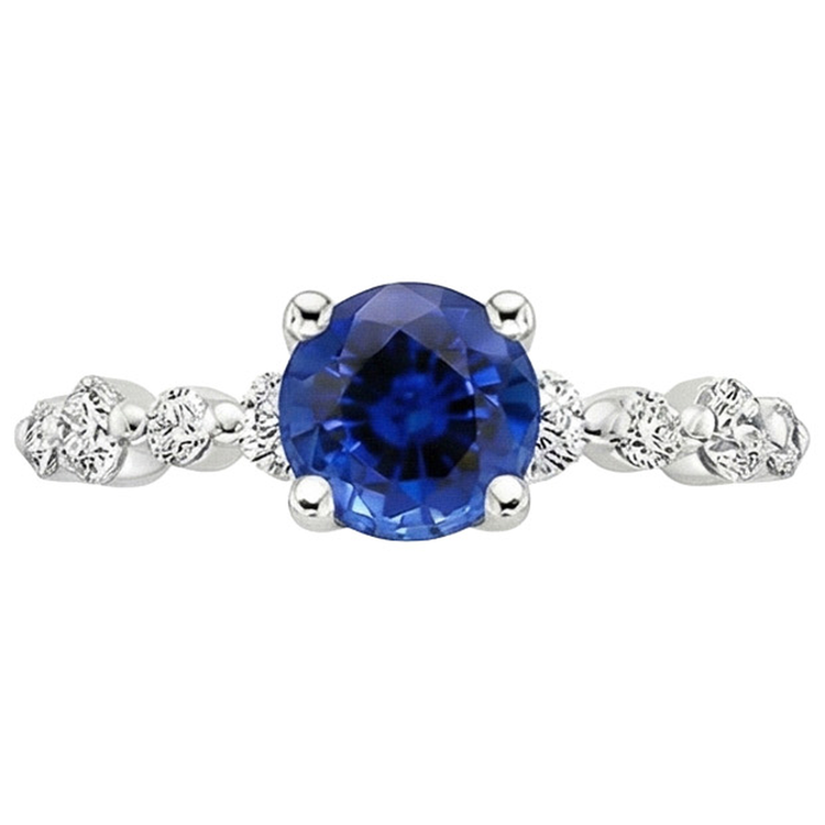 naturel round diamant 3carats bague détail rapproché