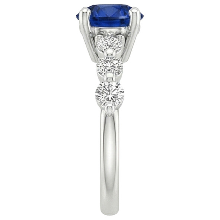naturel round diamant 3carats bague vue de profil