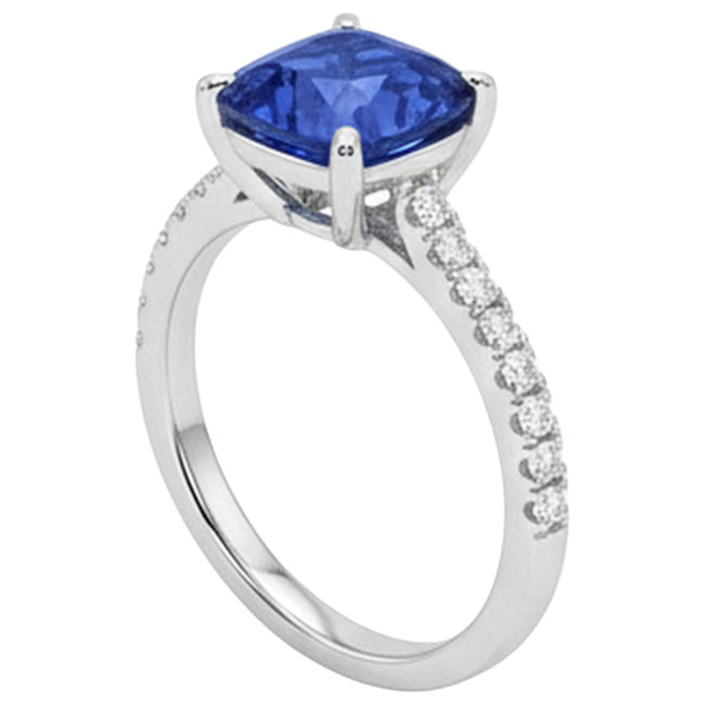 naturel round diamant 2.50carats bague angle de côté