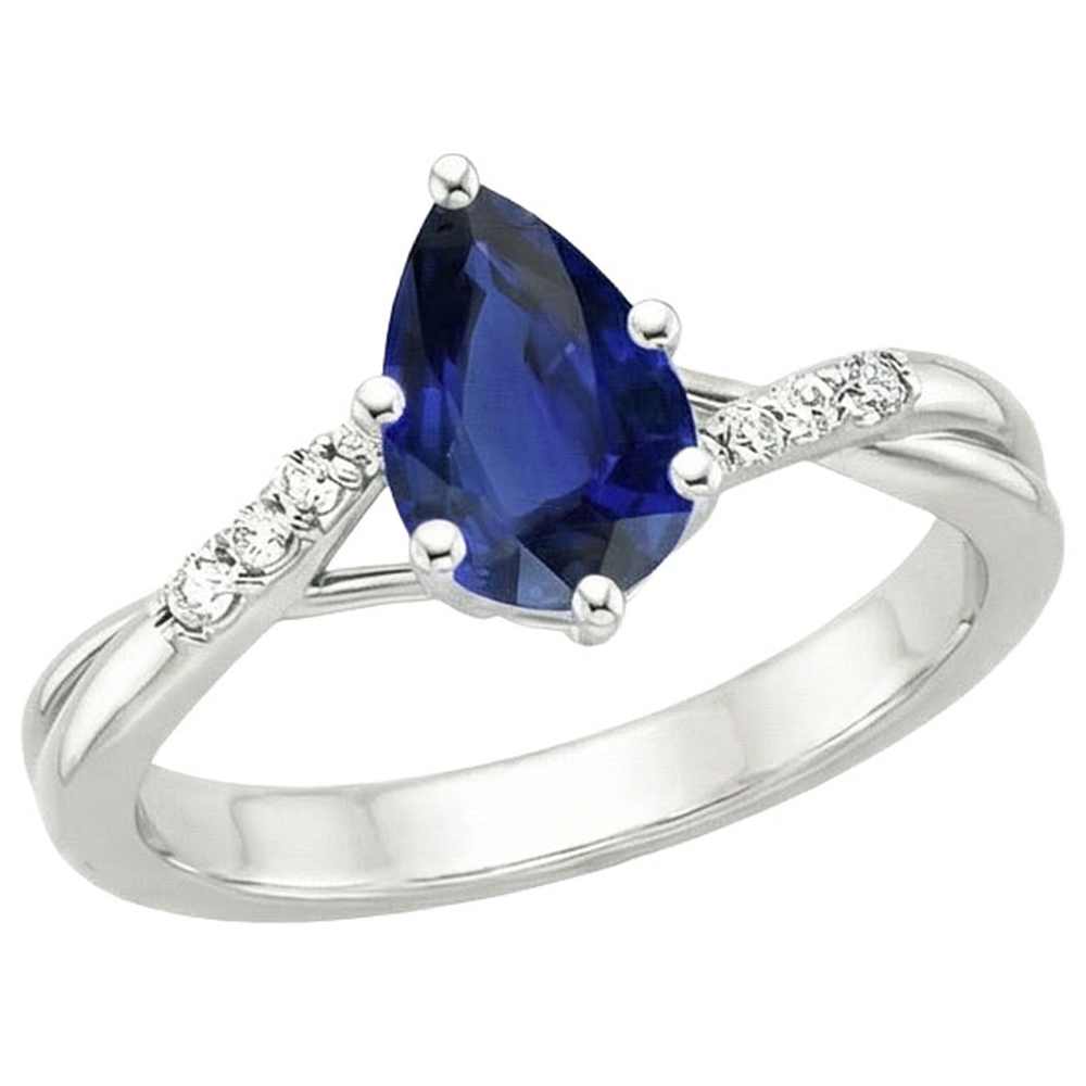naturel pear diamant 4.50carats bague vue de dessus