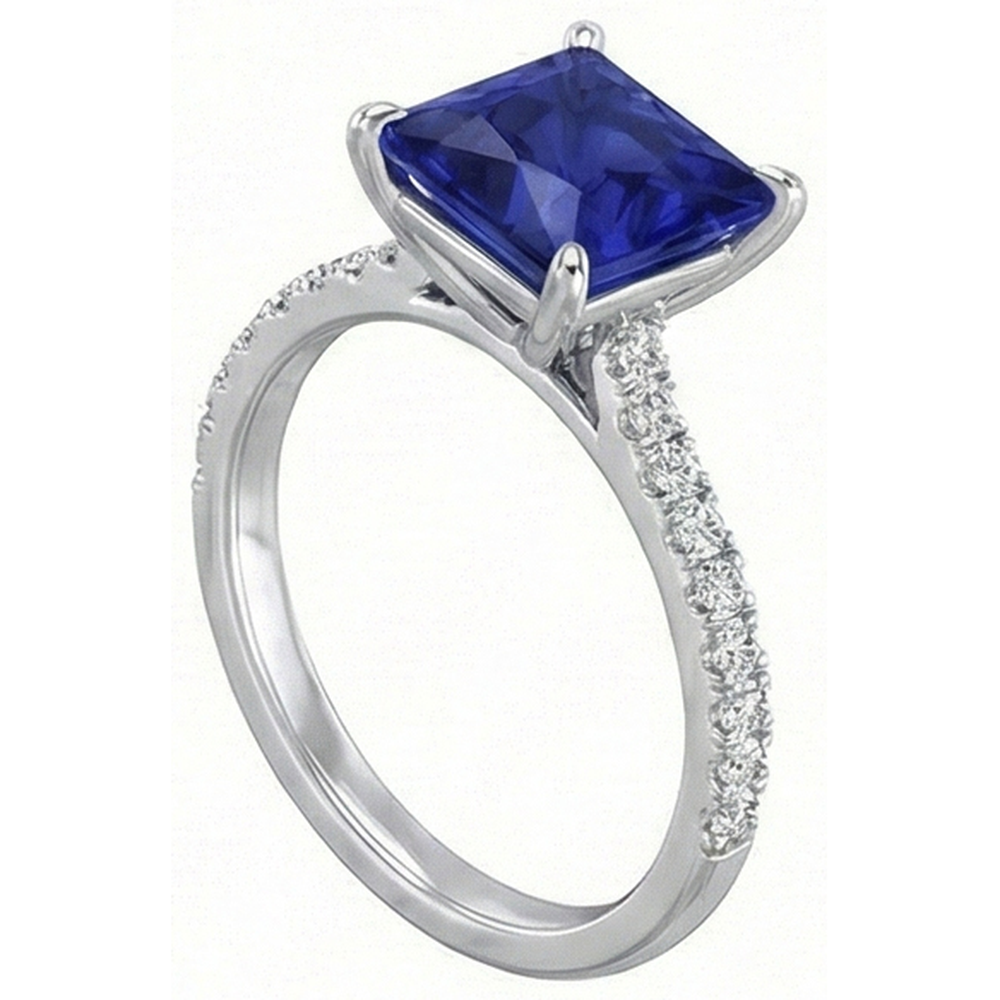 naturel diamant 4.75carats bague angle de côté