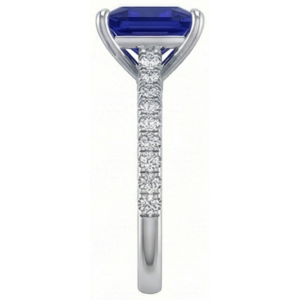 naturel diamant 4.75carats bague vue de profil