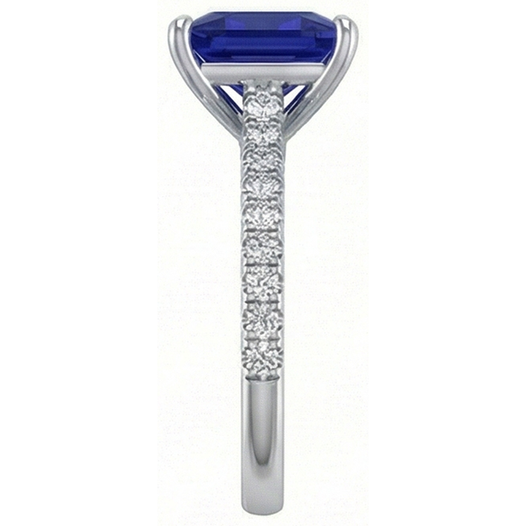 naturel diamant 4.75carats bague vue de profil