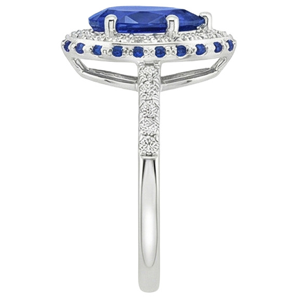 naturel pear diamant 6carats bague vue de profil