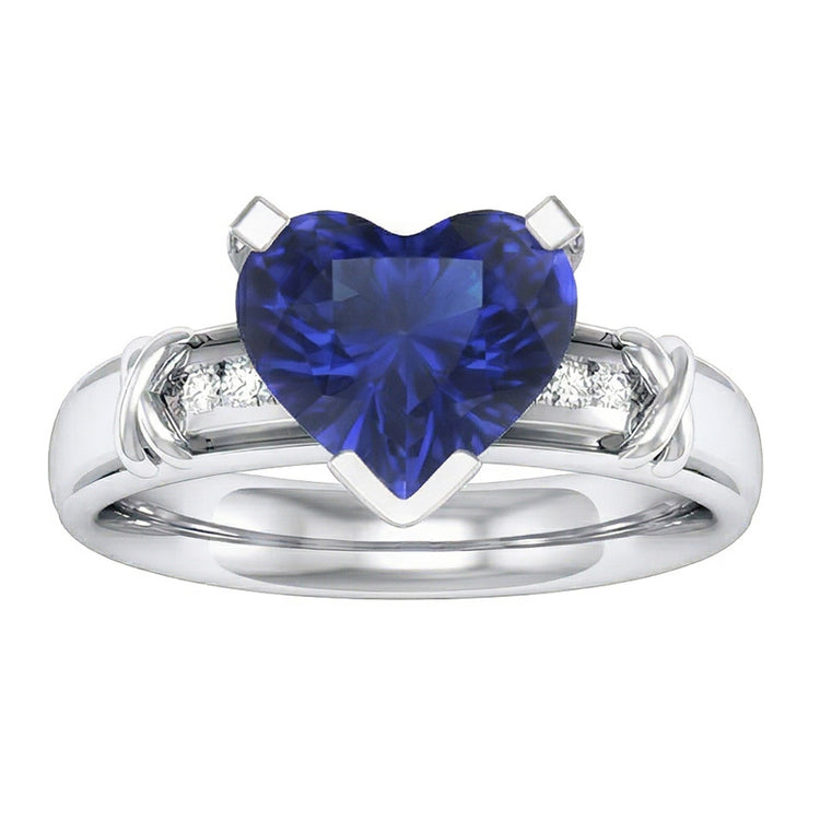 naturel round saphir 3carats bague détail rapproché