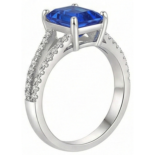 naturel round diamant 2.50carats bague angle de côté