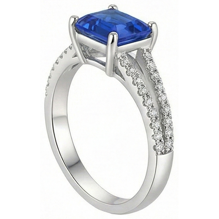 naturel round diamant 2.50carats bague détail rapproché