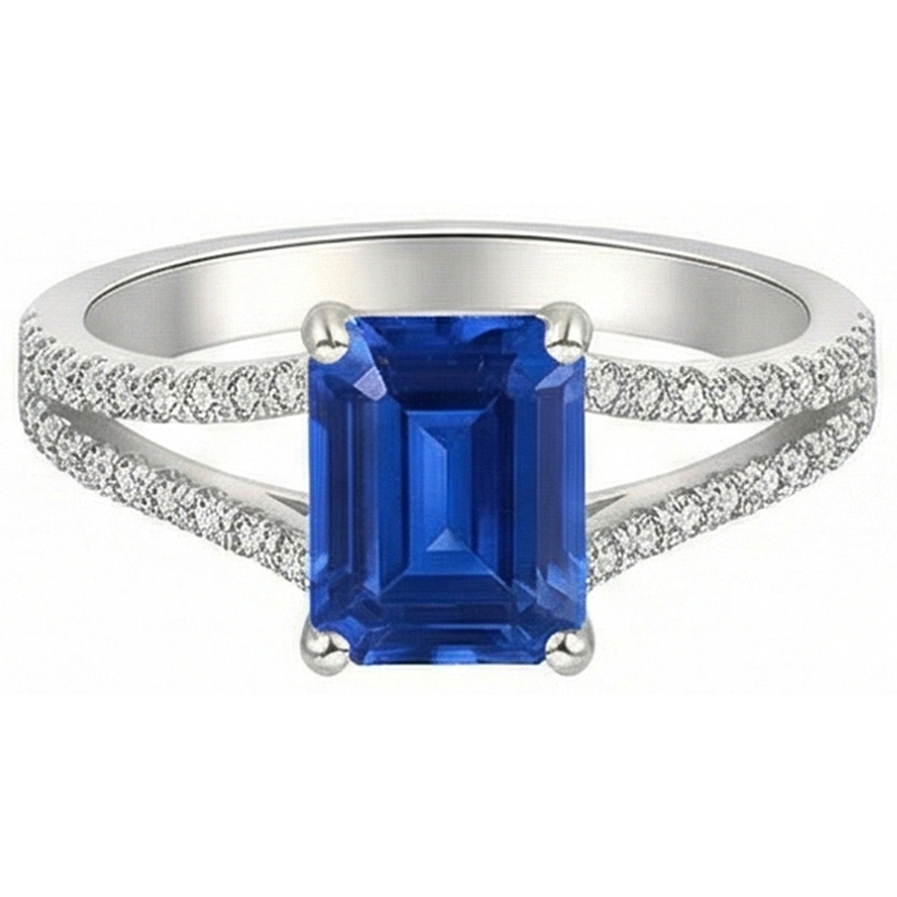 naturel round diamant 2.50carats bague vue de face