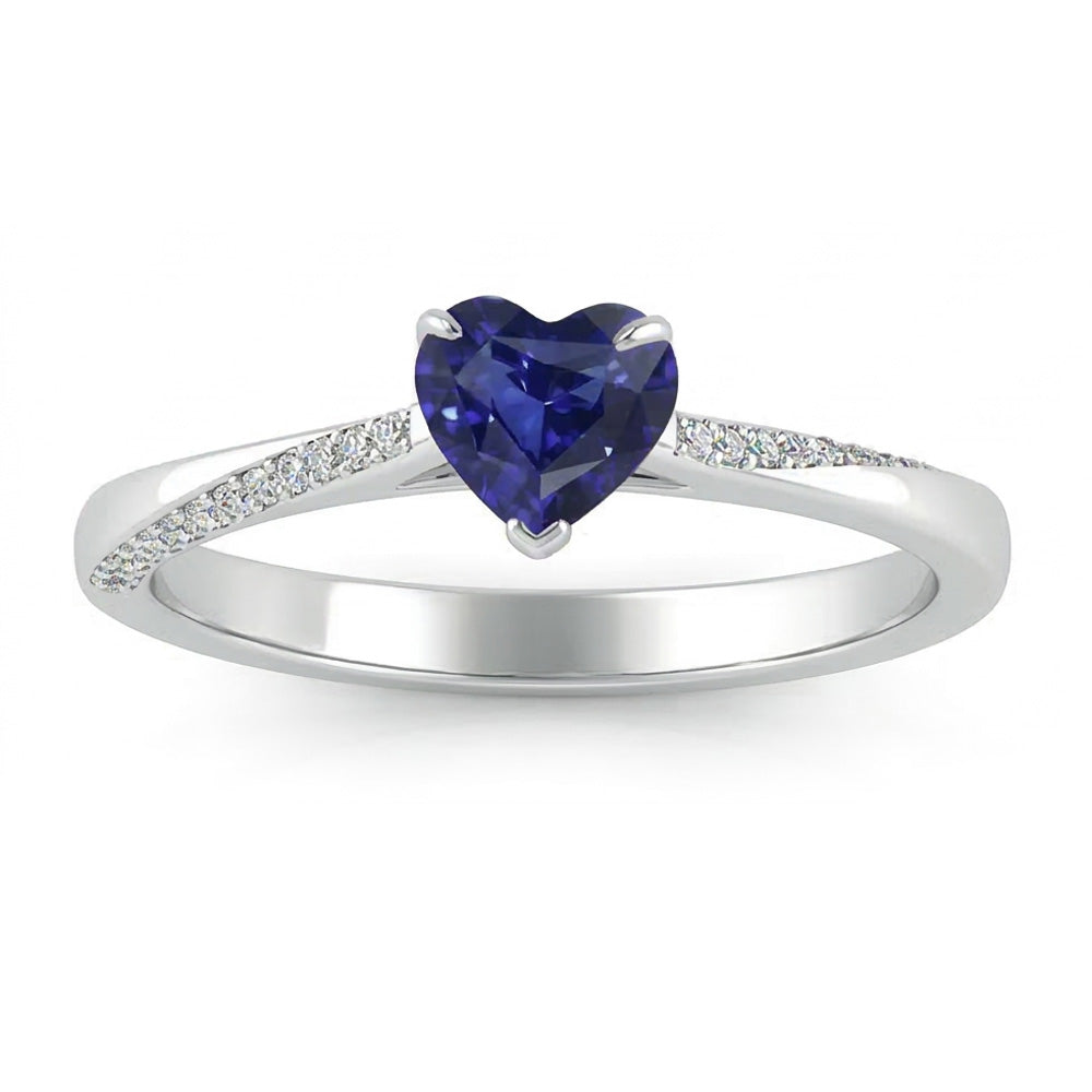 naturel round diamant 2carats bague vue de dessus