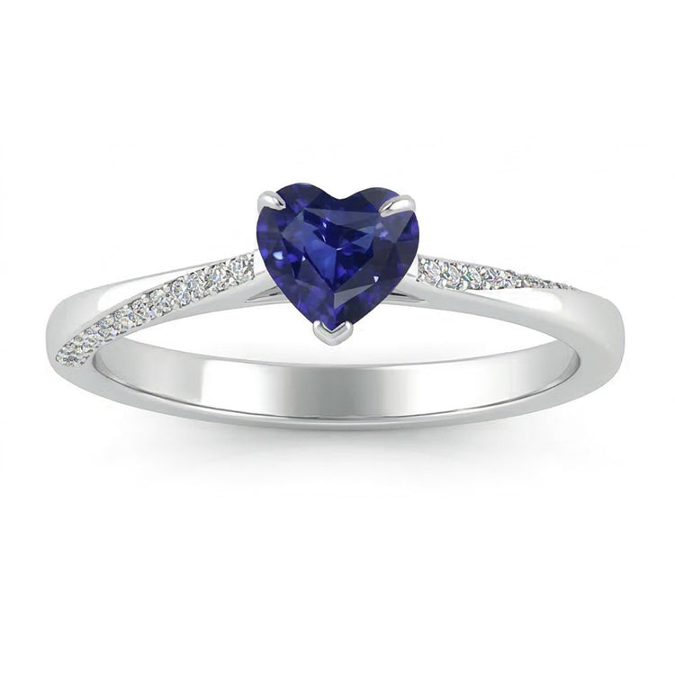 naturel round diamant 2carats bague vue de dessus
