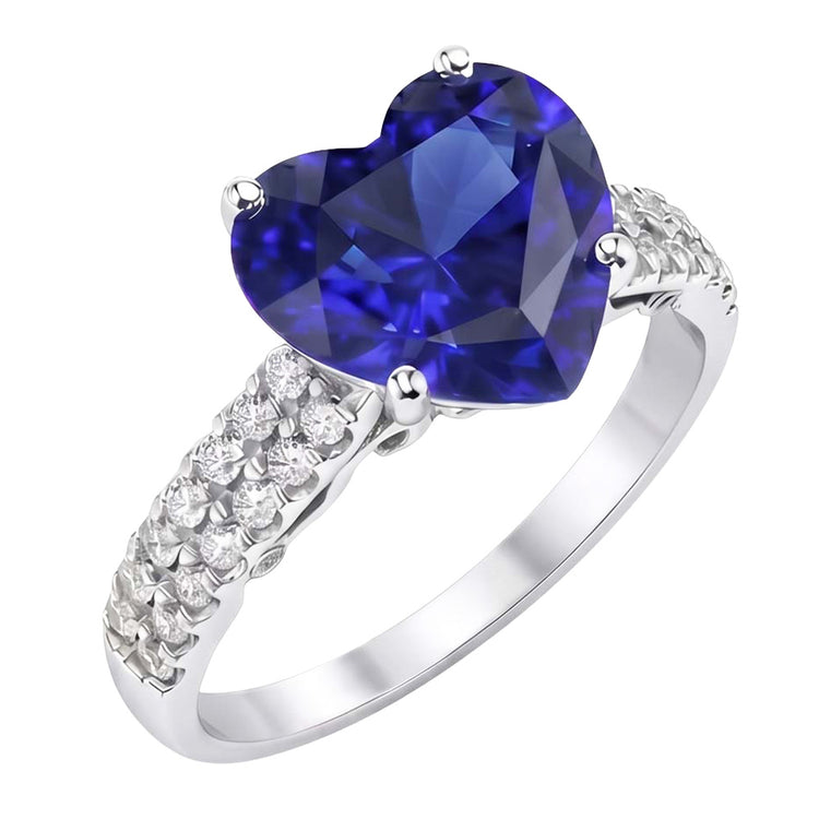 naturel round diamant 4.50carats bague angle de côté