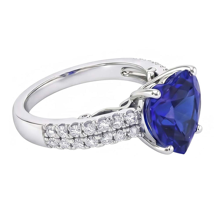 naturel round diamant 4.50carats bague détail rapproché